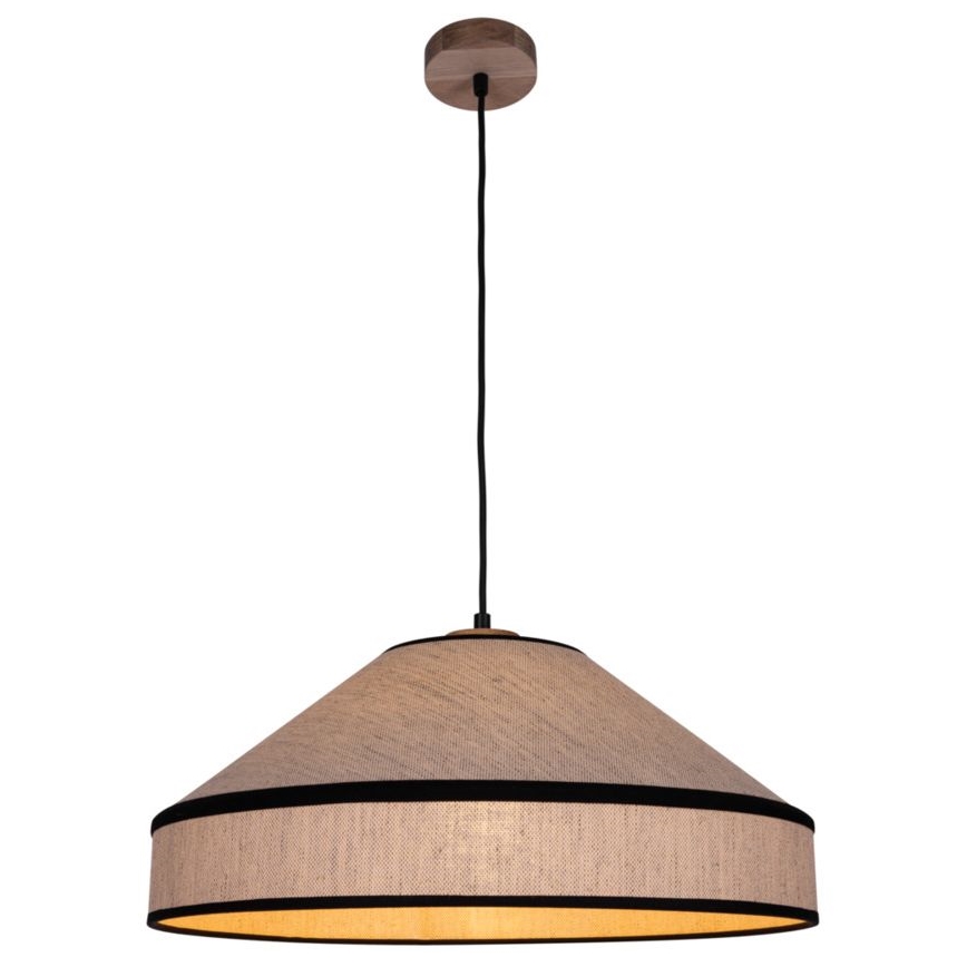 Κρεμαστό φωτιστικό με καλώδιο AMIGO 1xE27/60W/230V, σε απόχρωση δρυός