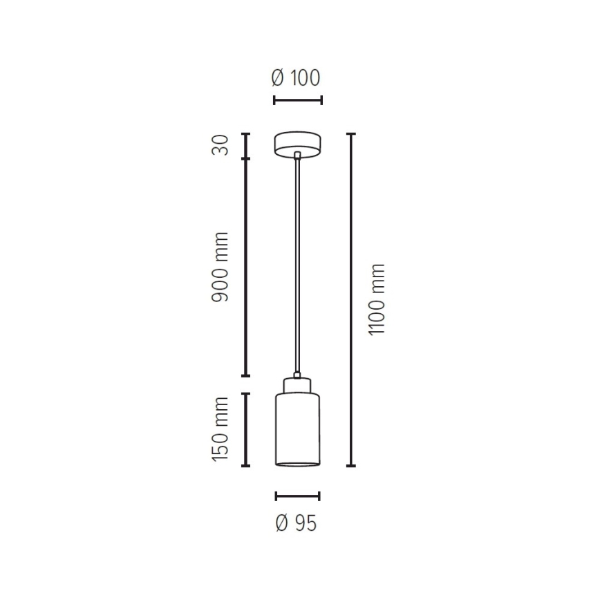 Πολύφωτο σε σχοινί BOSCO 1xE27/60W/230V