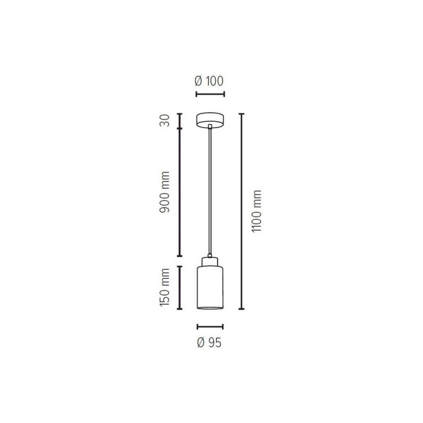 Φωτιστικό οροφής με καλώδιο BOSCO 1xE27/60W/230V