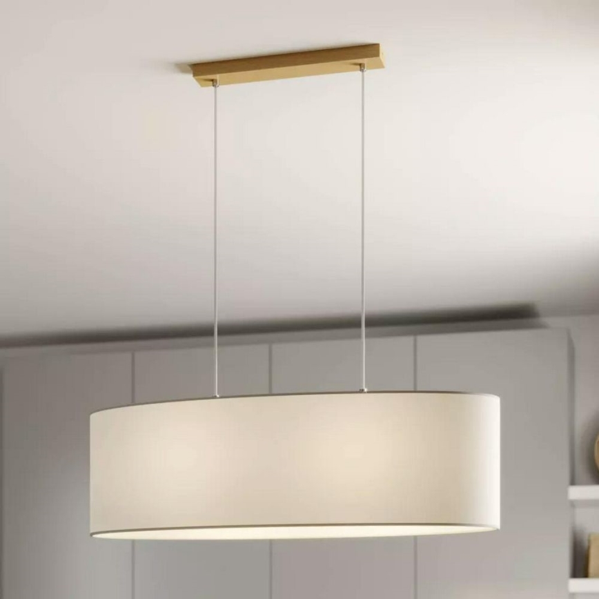 Πολύφωτο με συρματόσχοινο DOVE 2xE27/40W/230V δρυς