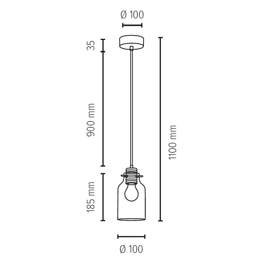 Κρεμαστό φωτιστικό οροφής ALESSANDRO 1xE27/60W/230V δρυς