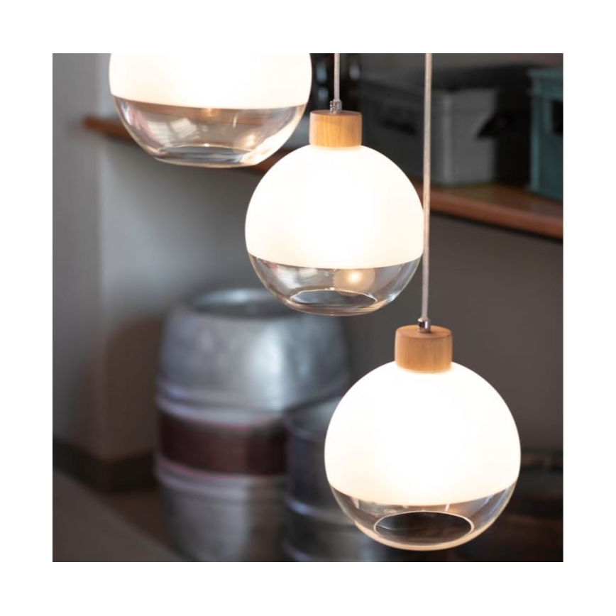 Φωτιστικό οροφής με καλώδιο ALESSANDRO 1xE27/60W/230V δρυς