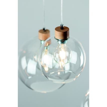Φωτιστικό οροφής με καλώδιο LAGUNA 1xE27/60W/230V δρυς
