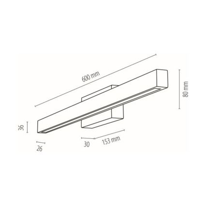 Φωτιστικό τοίχου μπάνιου LED AQUAVIVA LED/9W/230V 60 cm IP44 δρυς
