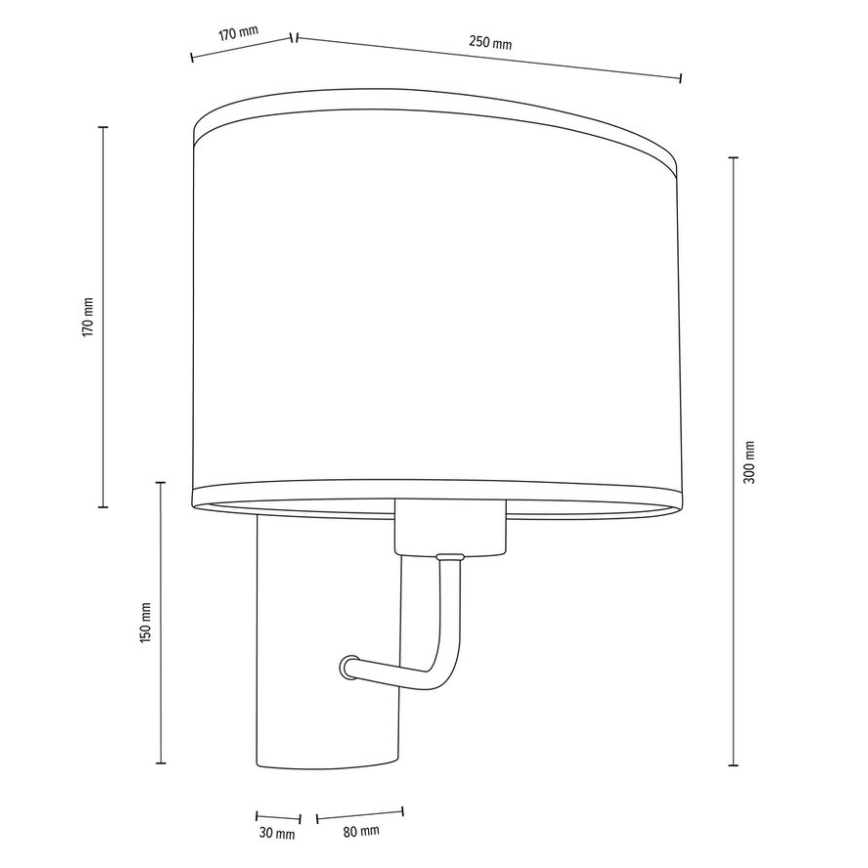 Λάμπα τοίχου MERCEDES 1xE27/25W/230V καφέ/δρυς