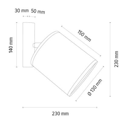 Σποτ τοίχου BENITA 1xE27/25W/230V λευκό/δρυς – FSC πιστοποίηση