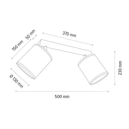 Φωτιστικό σποτ BENITA 2xE27/25W/230V καφέ/δρυς – FSC πιστοποίηση