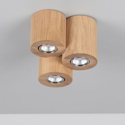 Φωτιστικό οροφής WOODDREAM 3xGU10/6W/230V δρυς
