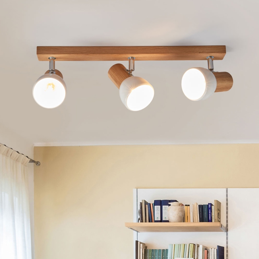 Φωτιστικό σποτ SVENDA 3xE27/60W/230V δρυς
