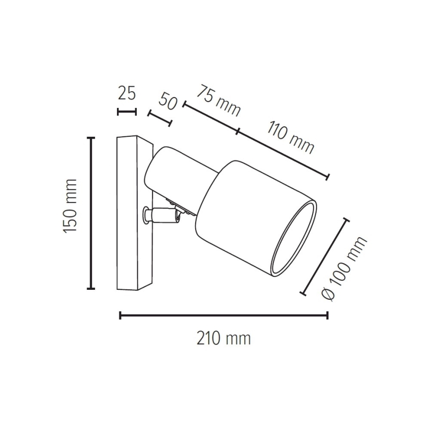 Προβολέας τοίχου TREEHOUSE 1xE27/25W/230V