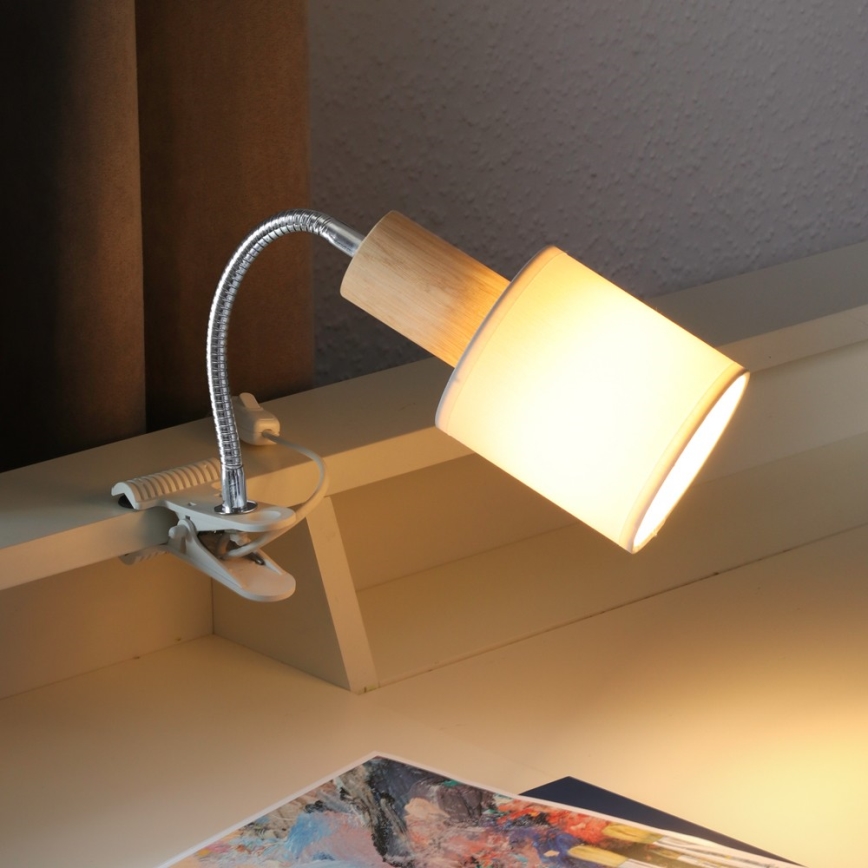 Λάμπα με κλιπ TREEHOUSE 1xE27/25W/230V δρυς