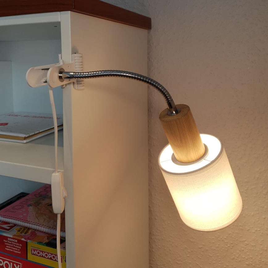 Λάμπα με κλιπ TREEHOUSE 1xE27/25W/230V δρυς