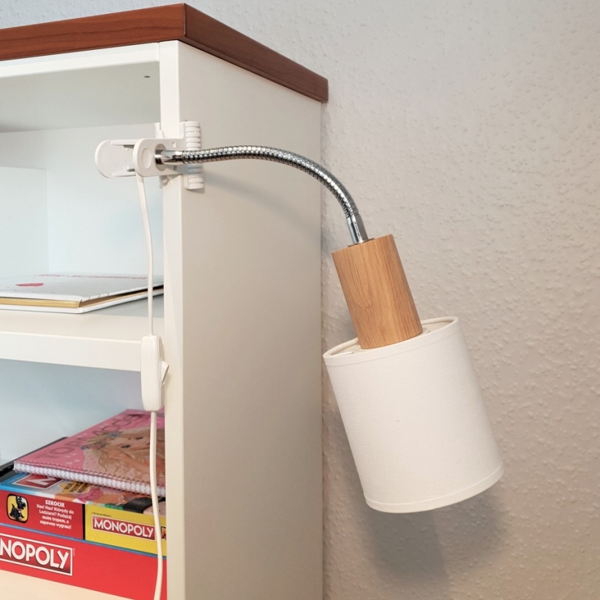 Λάμπα με κλιπ TREEHOUSE 1xE27/25W/230V δρυς
