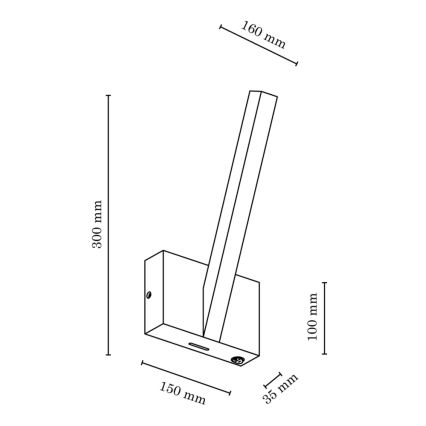 LED Φωτιστικό τοίχου LINUS LED/3W/230V δρυς