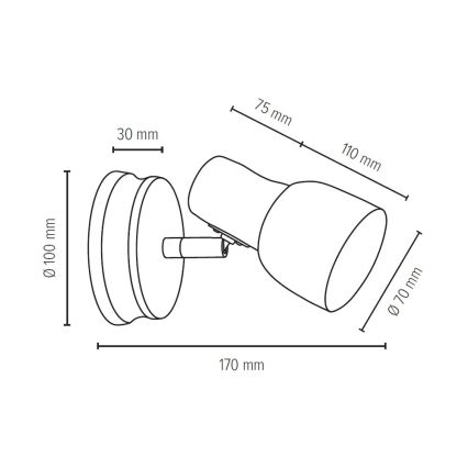 Προβολέας τοίχου SVANTJE 1xE14/40W/230V