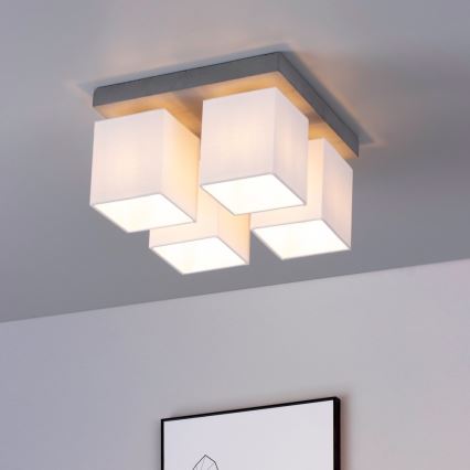 Οροφιαίο φωτιστικό GREAT 4xE27/25W/230V σκυρόδεμα