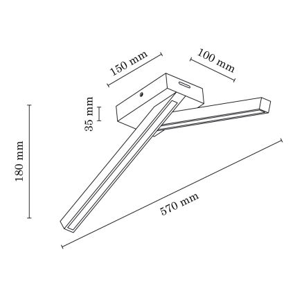 LED Πλαφονιέρα οροφής LINUS 2xLED/4,5W/230V ματ δρυς
