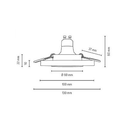 LED Χωνευτό φωτιστικό VITAR 1xGU10/5W/230V μπετόν - Πιστοποίηση FSC