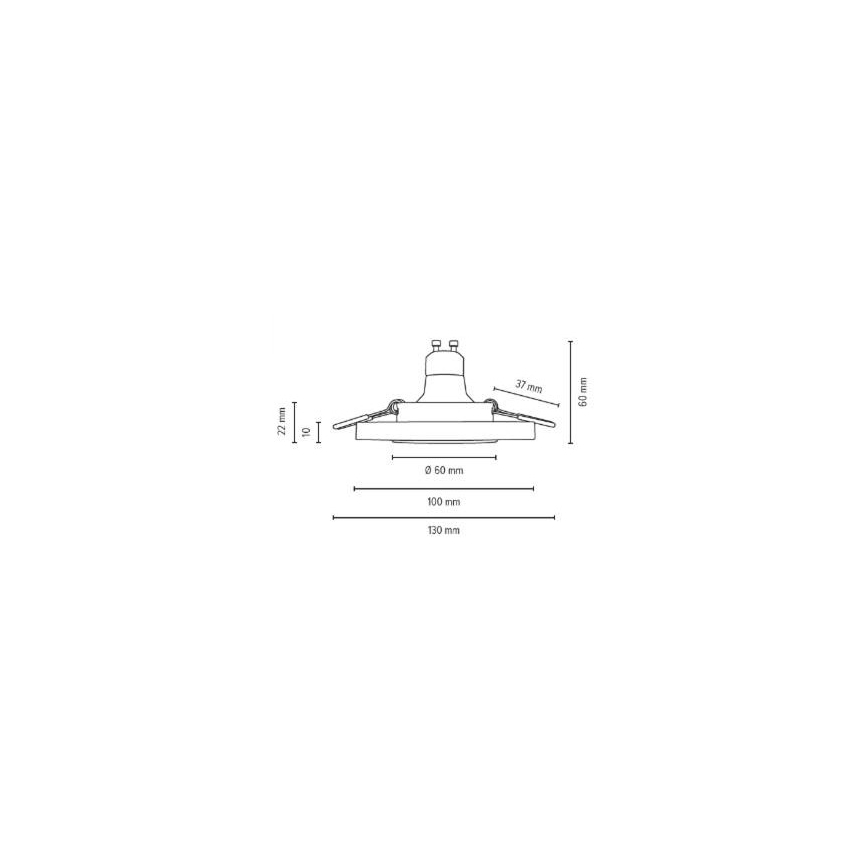 Χωνευτό Φωτιστικό LED VITAR 1xGU10/5W/230V CRI 90 τσιμέντο – FSC πιστοποιημένο