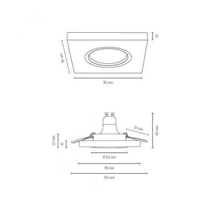 Χωνευτό Φωτιστικό LED VITAR 1xGU10/5W/230V CRI 90 δρυς – FSC πιστοποιημένο