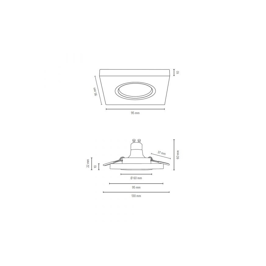 Χωνευτό Φωτιστικό LED VITAR 1xGU10/5W/230V CRI 90 δρυς – FSC πιστοποιημένο