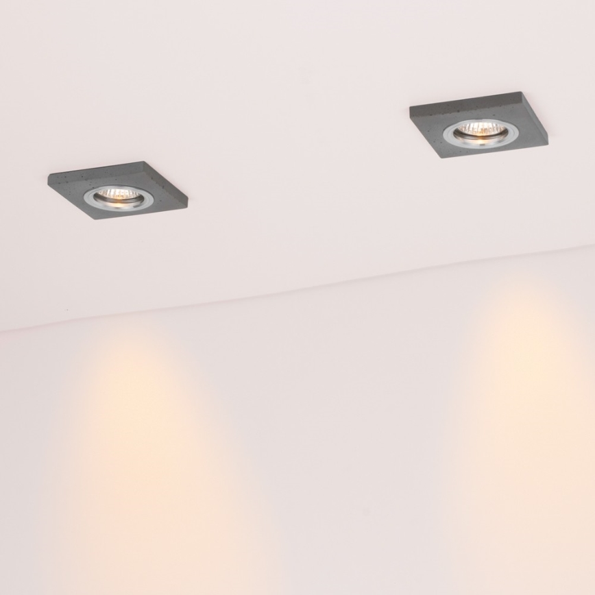 ΣΕΤ 3x Χωνευτό Φωτιστικό LED VITAR 1xGU10/5W/230V CRI 90 τσιμέντο – FSC πιστοποιημένο