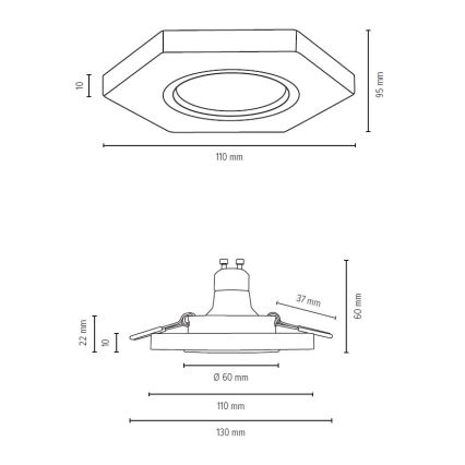 Χωνευτό Φωτιστικό LED VITAR 1xGU10/5W/230V CRI 90 οξιά