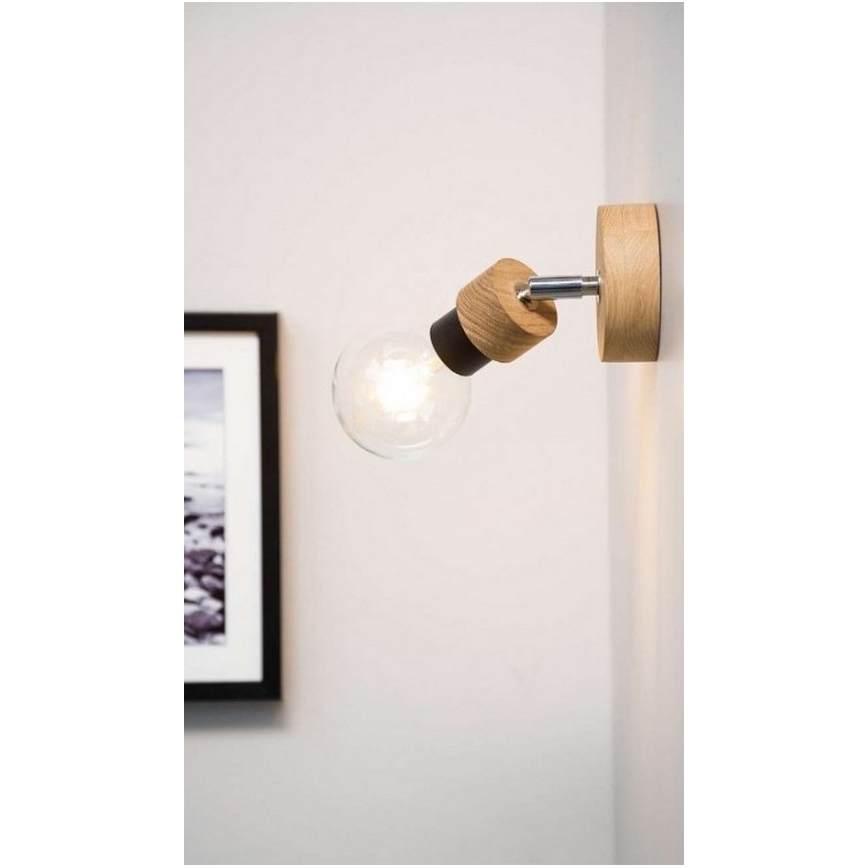 Επιτοίχιο φωτιστικό spot MARJOLAINE 1xE27/25W/230V, φινίρισμα δρυός