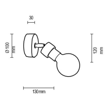 Επιτοίχιο φωτιστικό σημείου MARJOLAINE 1xE27/25W/230V δρυς
