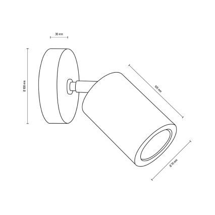 Σποτ LED τοίχου MATTI 1xGU10/5W/230V δρυς