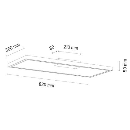 LED Dimmable φωτιστικό οροφής RAMME LED/34W/230V δρυς – FSC πιστοποίηση