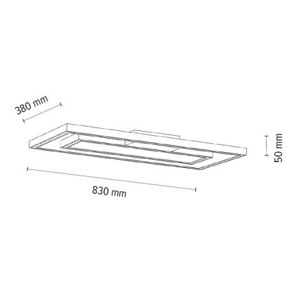 LED Dimmable φωτιστικό οροφής RAMME 2xLED/28,5W/230V δρυς – FSC πιστοποίηση