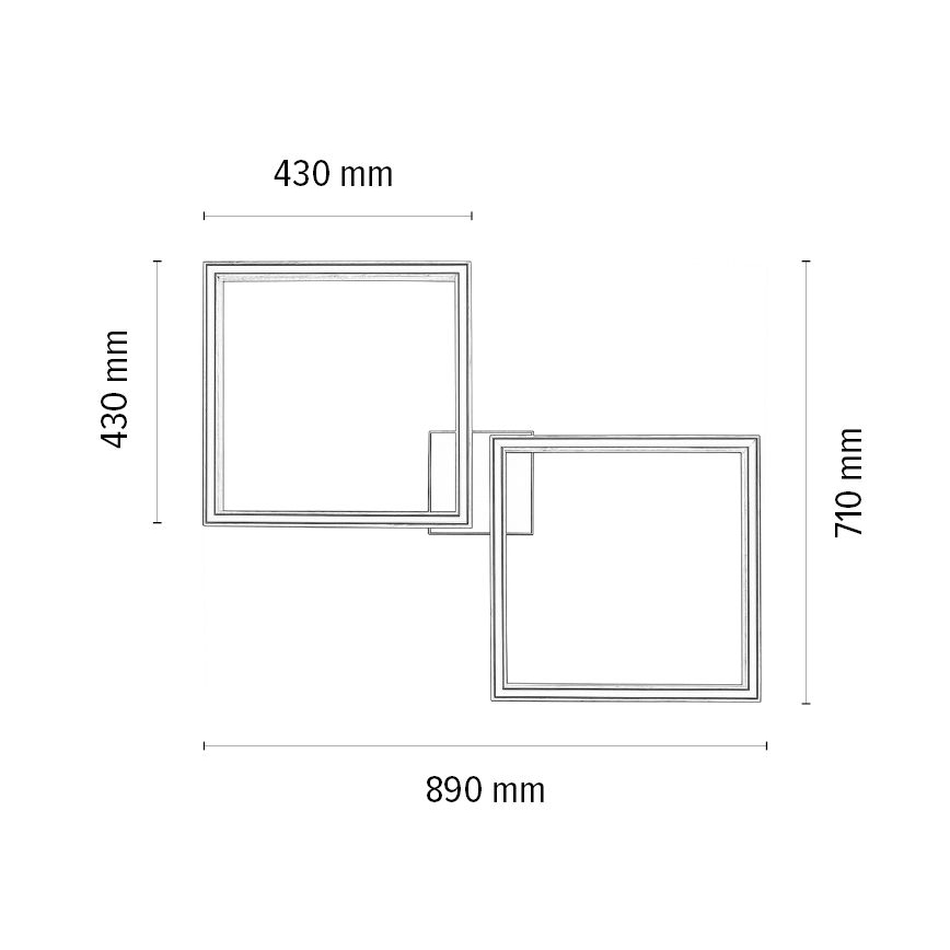 LED Dimmable φωτιστικό οροφής RAMME 2xLED/24W/230V δρυς