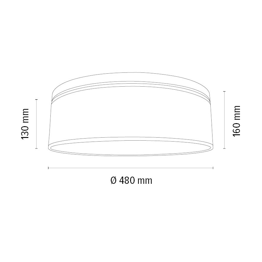 Φωτιστικό οροφής BENITA 2xE27/25W/230V διάμετρος 48 cm κρεμ/δρυς – FSC πιστοποιημένο