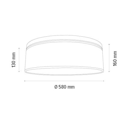 Φωτιστικό οροφής BENITA 4xE27/25W/230V διάμετρος 58 cm κρεμ/δρυς – FSC πιστοποιημένο