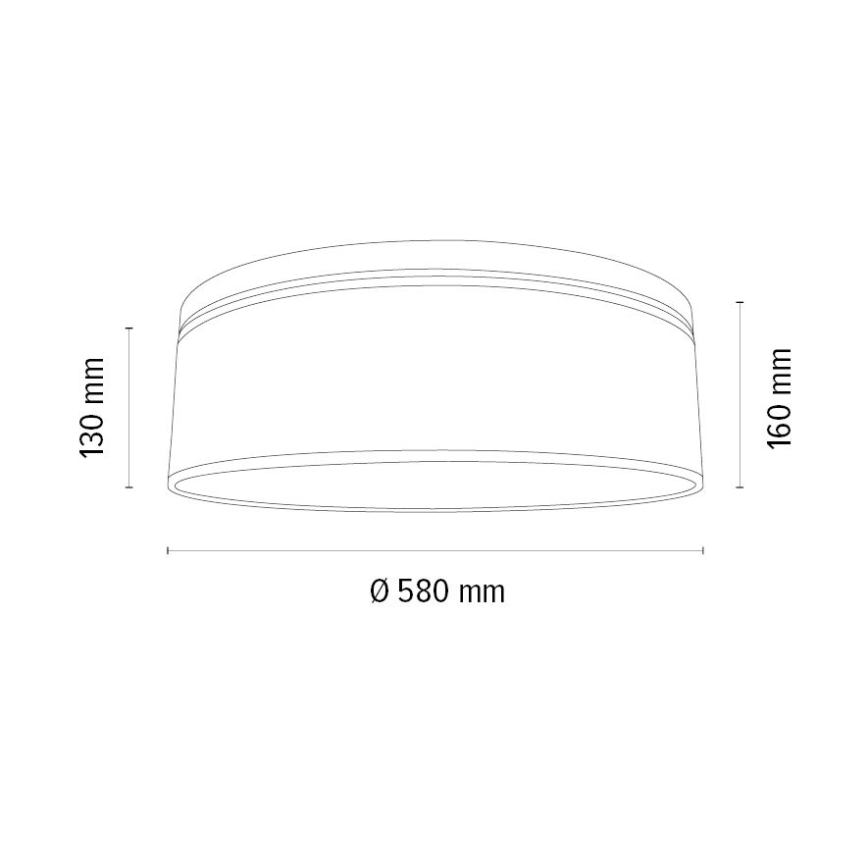 Φωτιστικό οροφής BENITA 4xE27/25W/230V διάμετρος 58 cm κρεμ/δρυς – FSC πιστοποιημένο