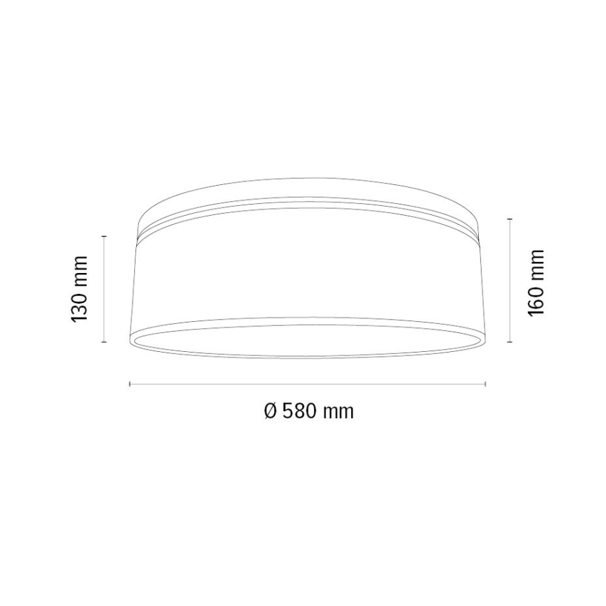 Φωτιστικό οροφής BENITA 4xE27/25W/230V διάμετρος 58 cm λευκό/δρυς – FSC πιστοποίηση