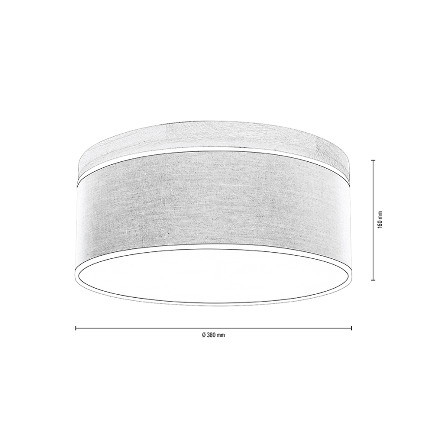 Φωτιστικό οροφής BOHO 2xE27/25W/230V διάμετρος 38 cm δρυς – FSC πιστοποιημένο