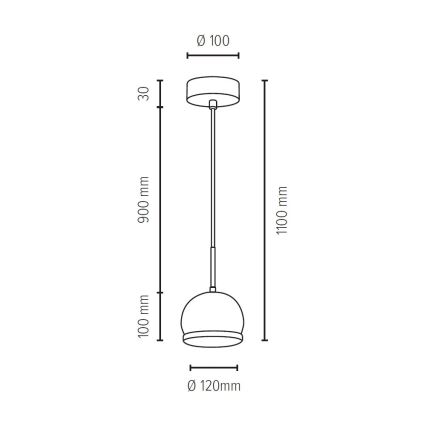 Πολύφωτο LED σε σχοινί BALL WOOD 1xGU10/5W/230V ματ δρυς