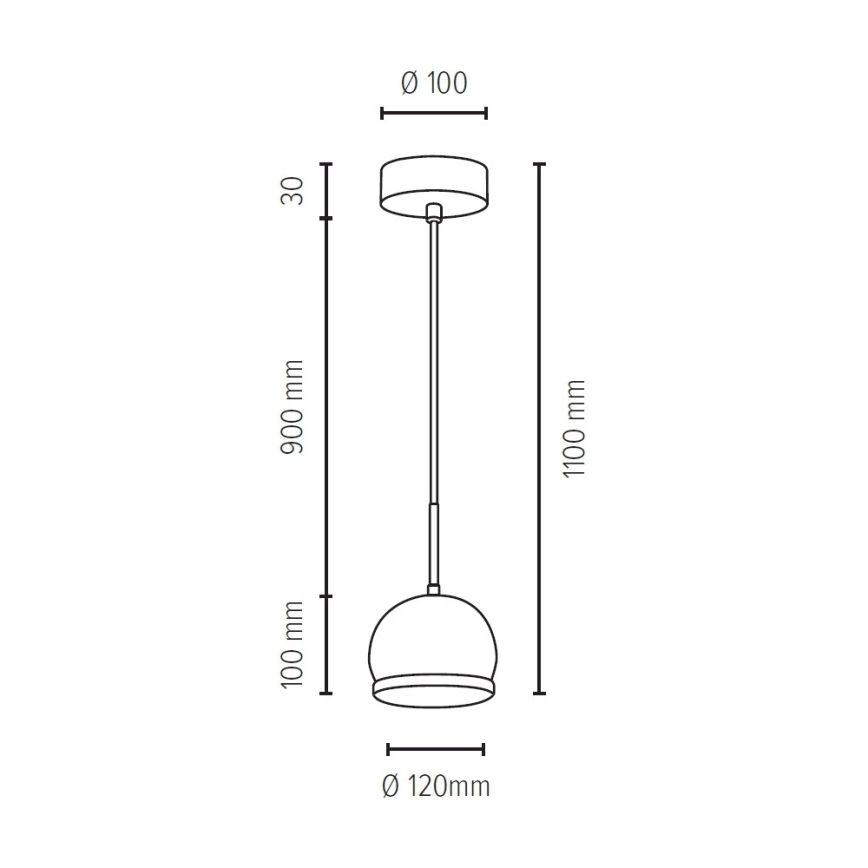 Πολύφωτο LED σε σχοινί BALL WOOD 1xGU10/5W/230V ματ δρυς