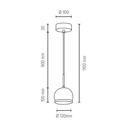 Πολύφωτο LED σε σχοινί BALL WOOD 1xGU10/5W/230V ματ δρυς