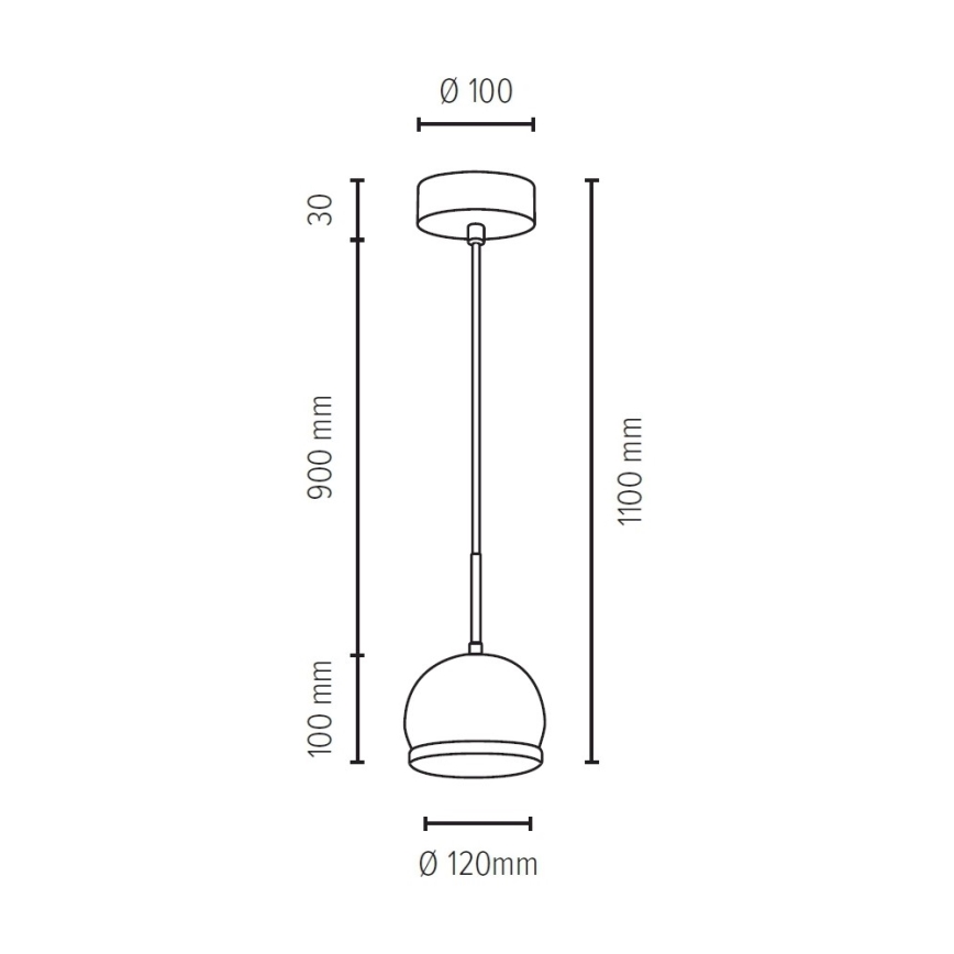 Πολύφωτο LED σε σχοινί BALL WOOD 1xGU10/5W/230V ματ δρυς