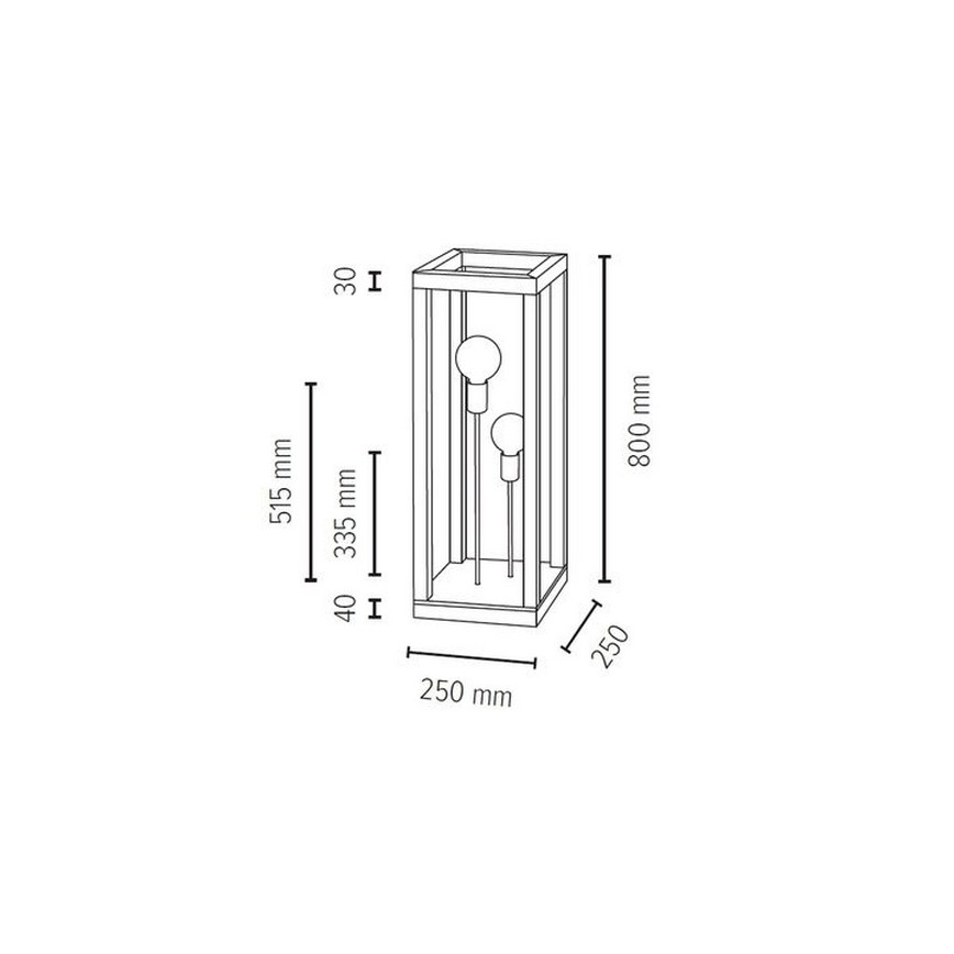 Επιδαπέδια λάμπα KAGO 2xE27/60W/230V ματ δρυς