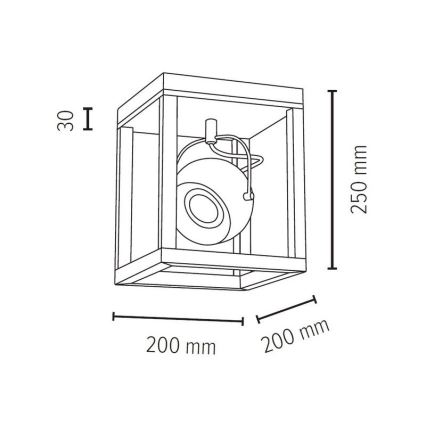 LED Οροφής φωτιστικό ROY 1xGU10/5W/230V ματ δρυς