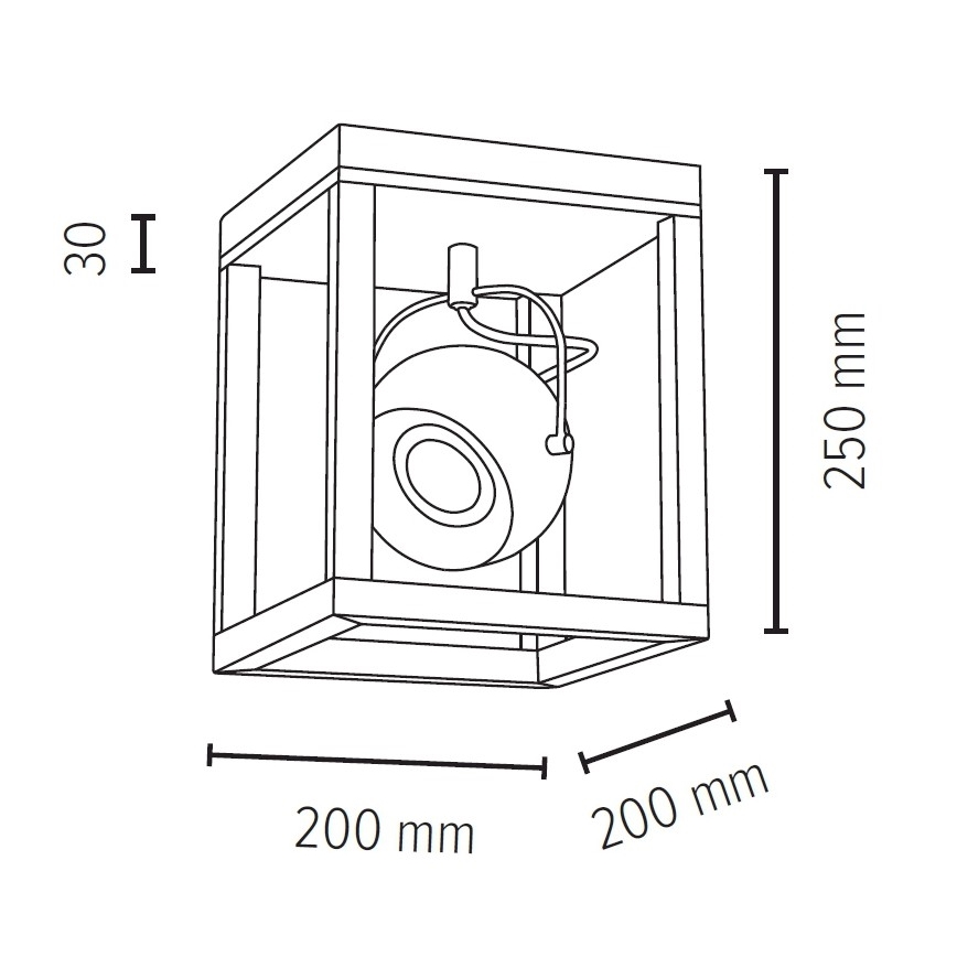 Φως οροφής LED ROY 1xGU10/5W/230V ματ δρυς
