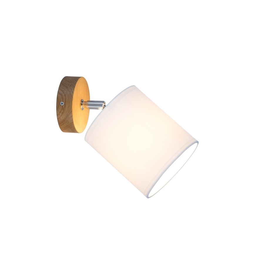 Επιτοίχιο φωτιστικό σημείου APRILLIA 1xE27/25W/230V δρυς λευκό