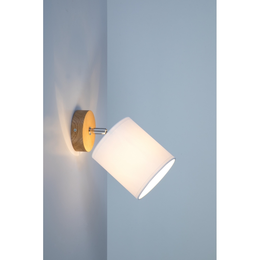 Σποτ τοίχου APRILLIA 1xE27/25W/230V δρυς λευκό