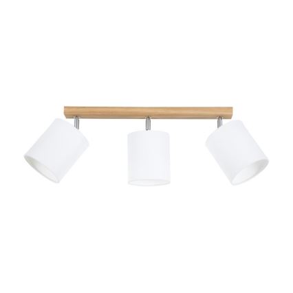 Σποτ φωτιστικό APRILLIA 3xE27/25W/230V, φινίρισμα δρυς/λευκό