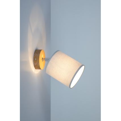 Επιτοίχιο φωτιστικό σποτ APRILLIA 1xE27/25W/230V δρυς γκρι