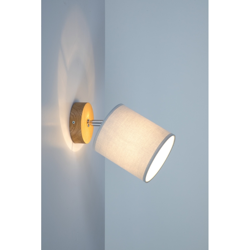Σποτ τοίχου APRILLIA 1xE27/25W/230V δρυς γκρι